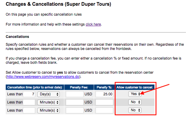 Can My Customers Cancel Their Reservation? – WebReserv